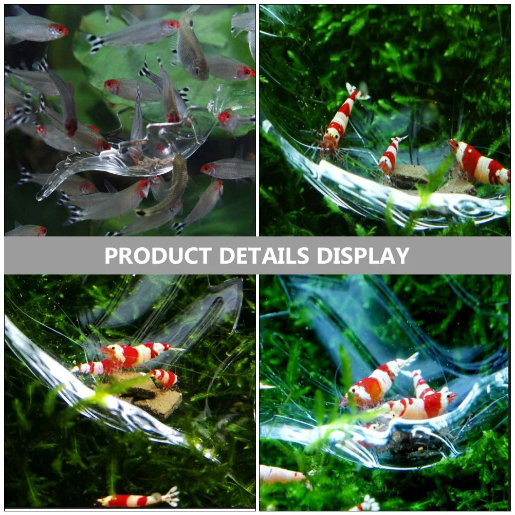 

Feeding Dish For Shrimp Aquarium Clear Fish Food Holder Suction Cup Compact Tank Feeder Bowl Aquatic Supplies Pet Feeding