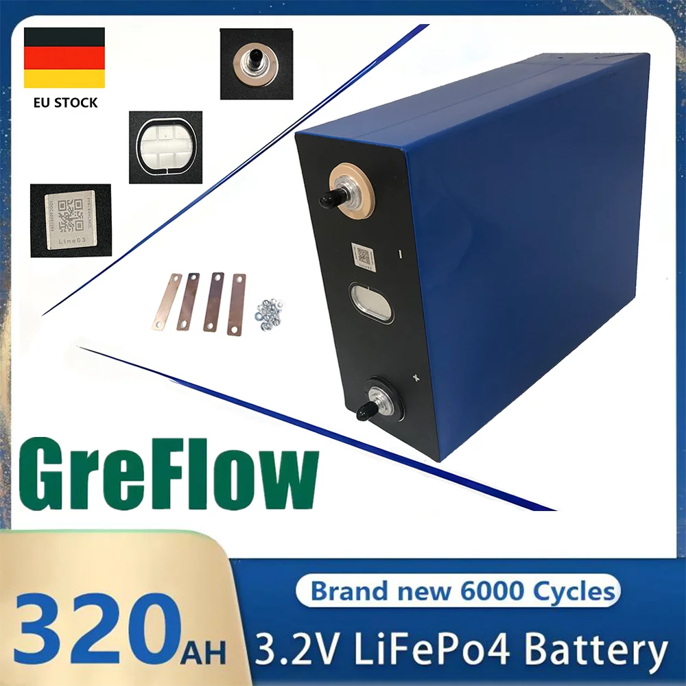 Lifepo4 Battery EU warehouse W-H 320AH Grade A DIY Lithium iron phosphate Cell Rechargeable golf cart batterie For RV Free tax