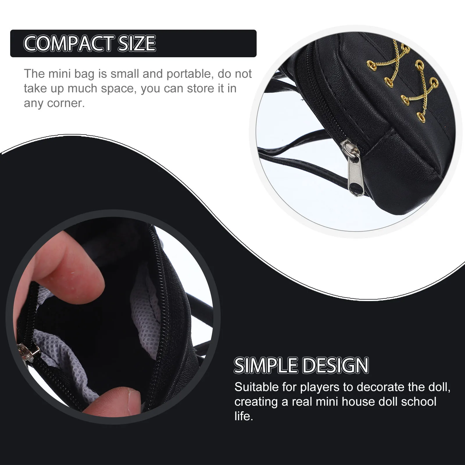 

Small Backpack for Kids Soft Fabric School Bag Easy Carry Compact Design Ideal for Dollhouse Bedroom Study Game Room Scene