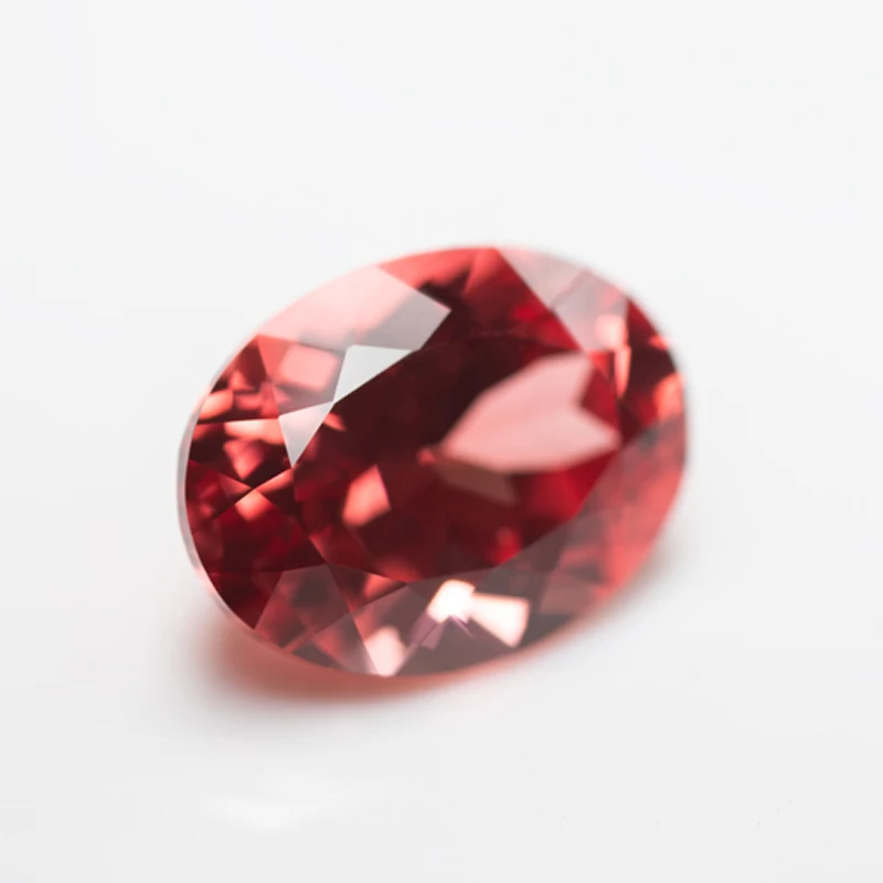 Lab Grown Padparadscha Oval Cut Fire Lotus Color DIY Charms Jewelry Making Ring Necklace Earring Main Materials with Certificate