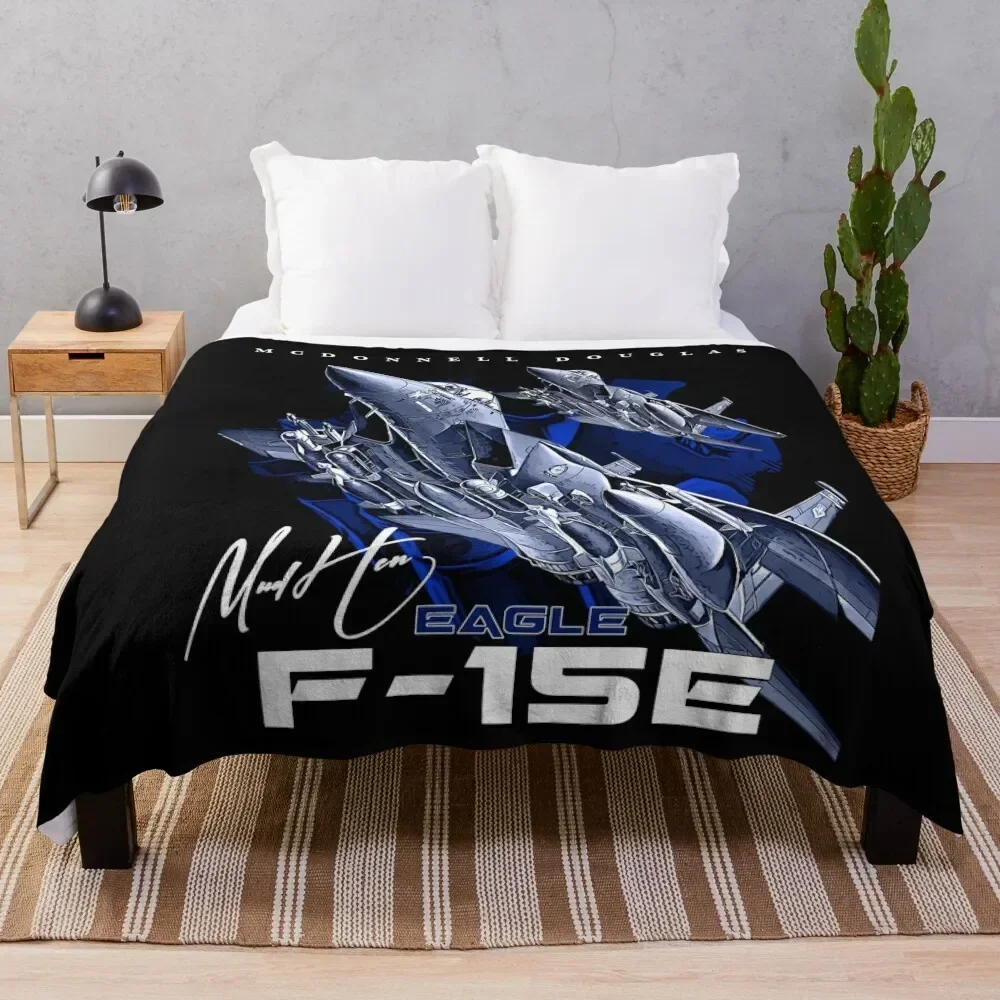 

F-15E Eagle Fighterjet Throw Blanket Stylish Couch Blanket for Home Living Room