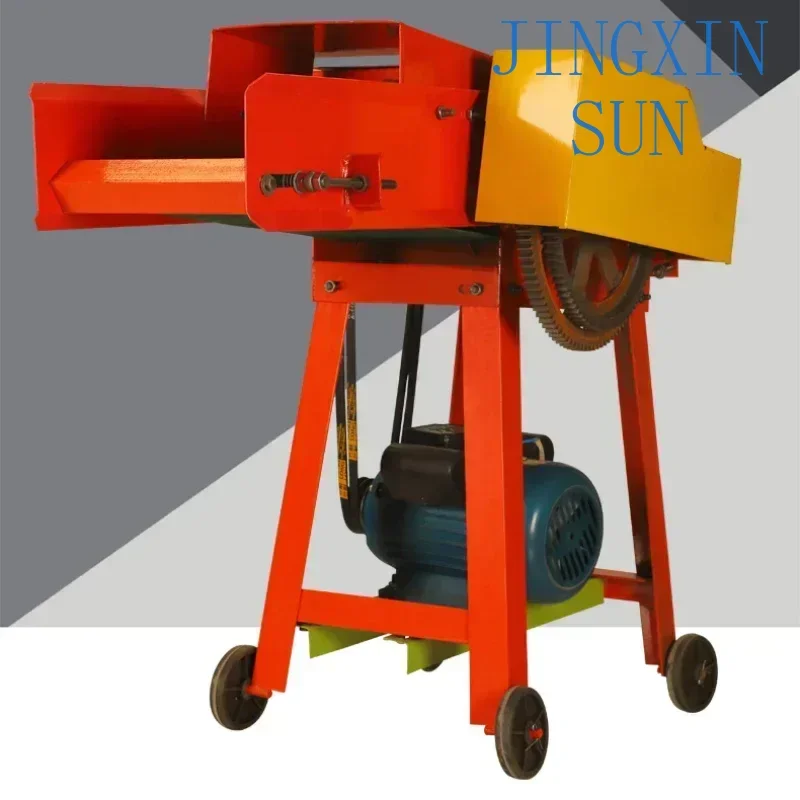 Desktop Electric Conveyor Belt Type Shredder Corn Stalk 6 Knife Guillotine Grass Shredder Cattle And Sheep Feed Grass Cutter