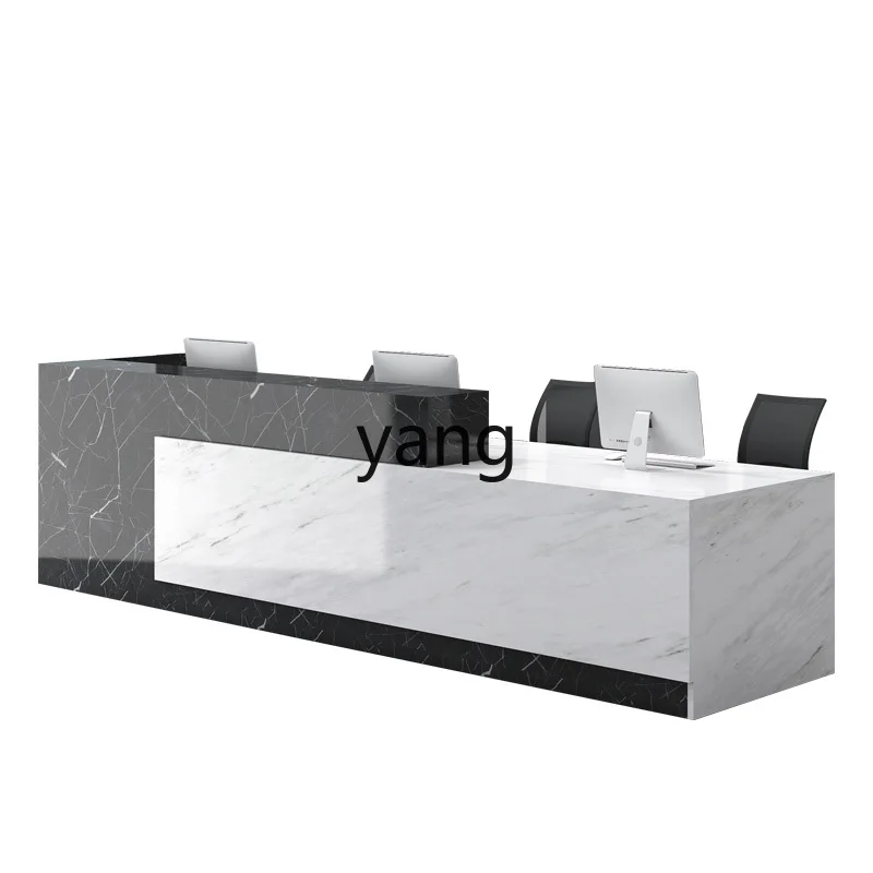 yjq company front desk reception desk creative training agency welcome desk non-painted