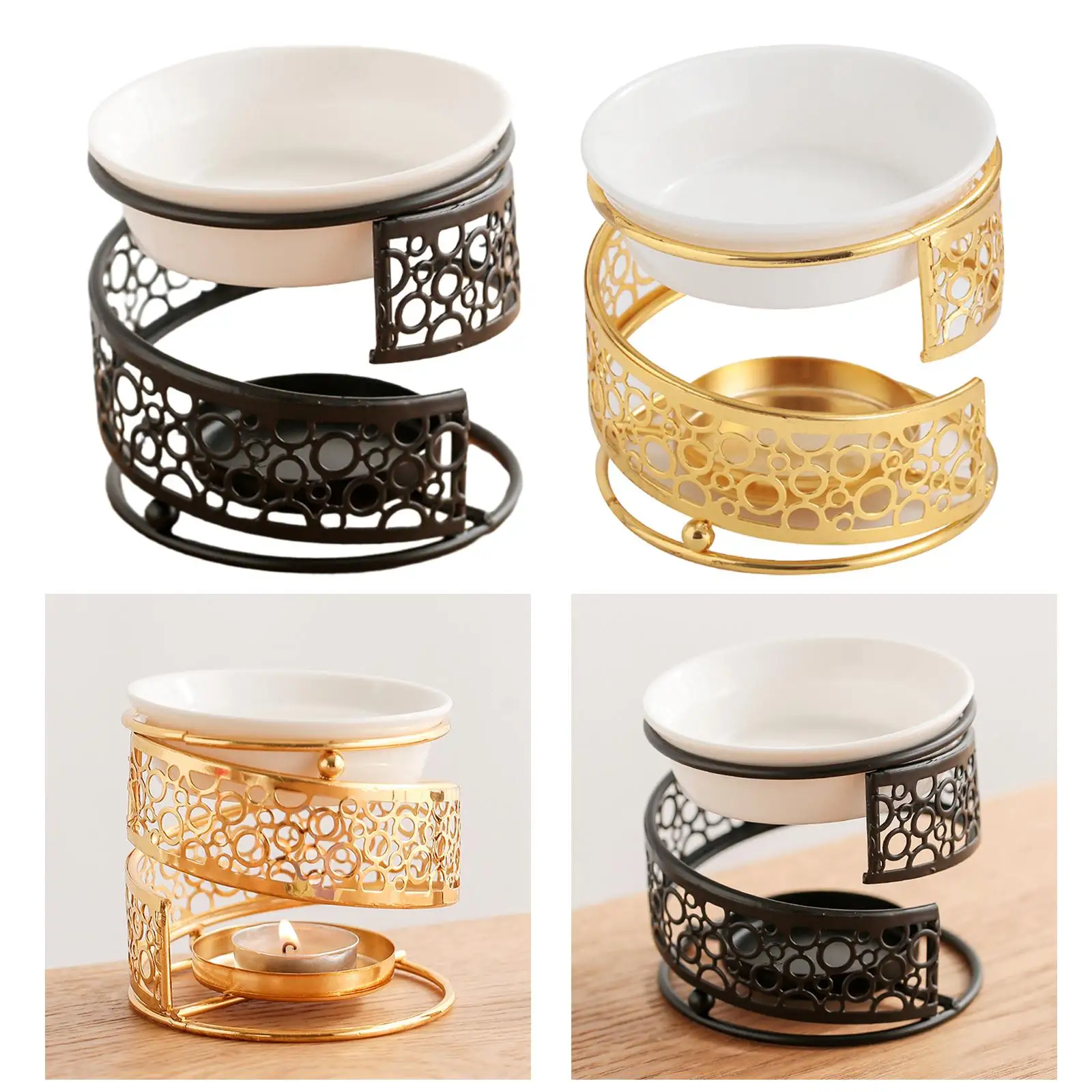Ceramic Essential Oil Burner Melt Warmer Aroma Lamp Warmer Desktop Candle Holder