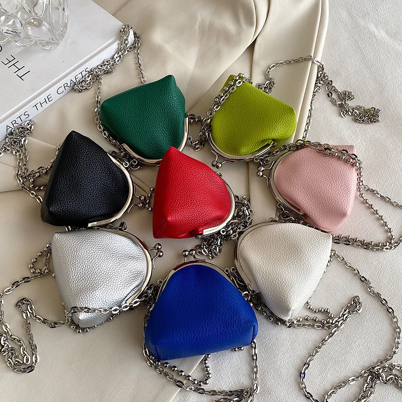 

Mini Beaded Shell Bag Chains Crossbody Bags for Women 2024 Small Clip Shoulder Bag Handbags and Purses Candy Color Coins Flap