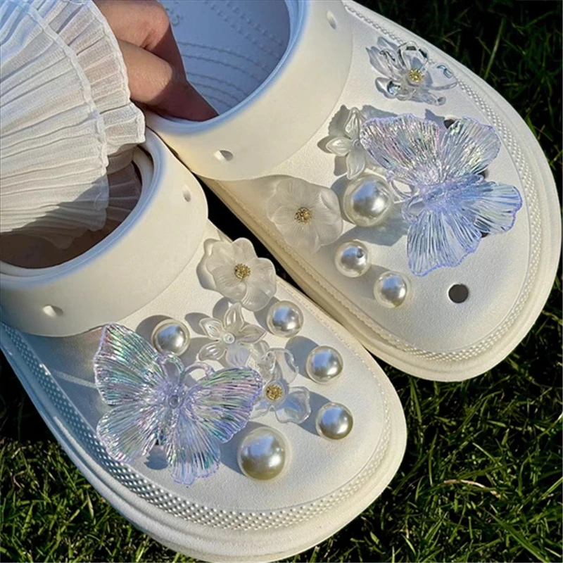 Neue Modische Schuh-Charms für Bunte Schmetterling-DIY-Blumen-Clogs, Schuhschnallen, Niedliche Schuh-Accessoires, Dekoration für Mädchen-Geschenke – Detail 4