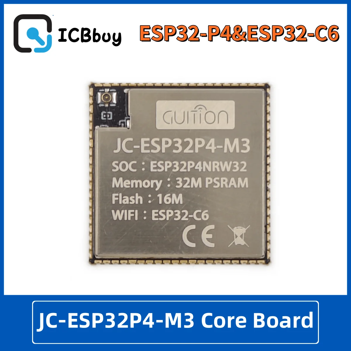 ESP32-P4 ESP32-C6 JC-ESP32P4-M3 Dual-Core ESP32P4NRW32 SoC 32MB PSRAM 16MB Flash Memory WiFi BT BLE 5