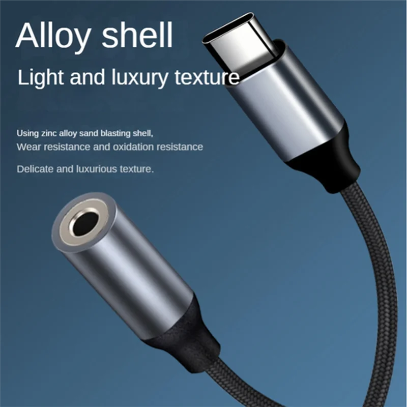 USB Type C to 3.5mm Aux Adapter Type-C 3 5 Jack Audio Cable Earphone Cable Converter for Samsung Galaxy S21 Ultra S20