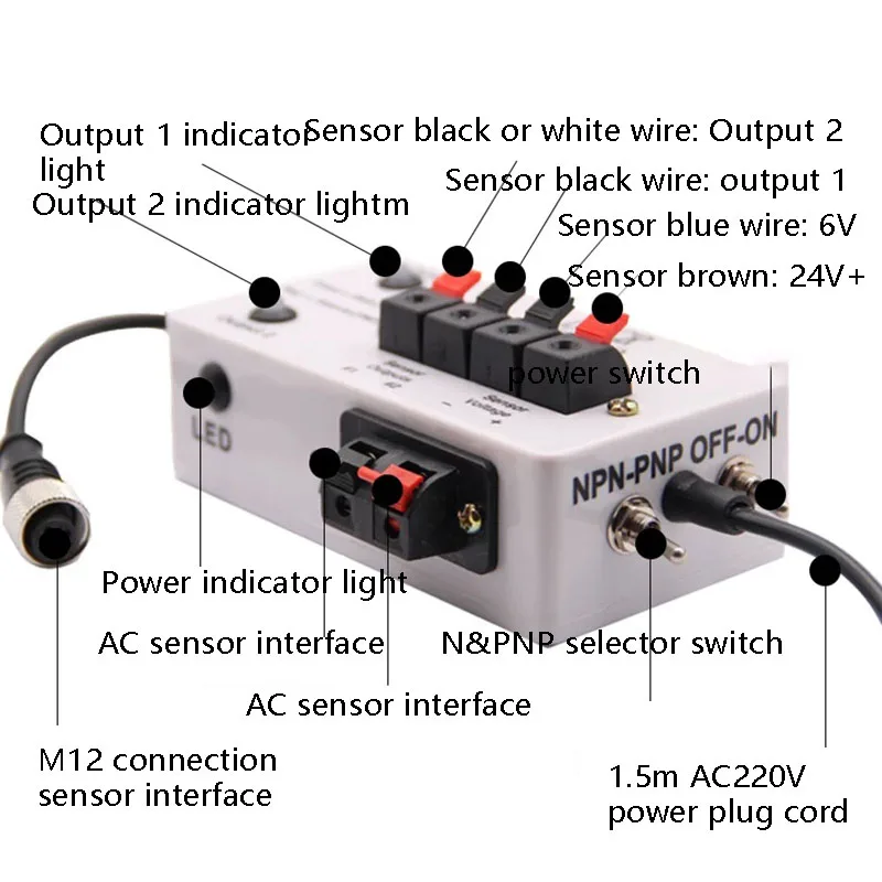 NEW Photoelectric & Proximity Switch Tester, Inductive Sensor Debugging Bench, Original Power Supply Detection Tool