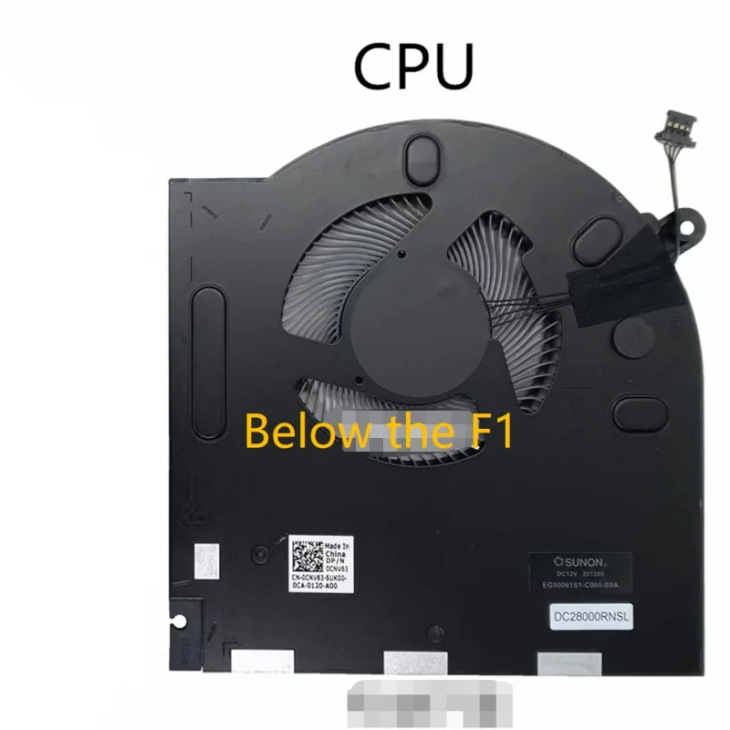 Ventilateur de refroidissement pour ordinateur portable, CPU, GPU de remplacement, DELL Alienware M17, R3, P45E, M17, R17, R4, 0CNV63, 0H5TYJ