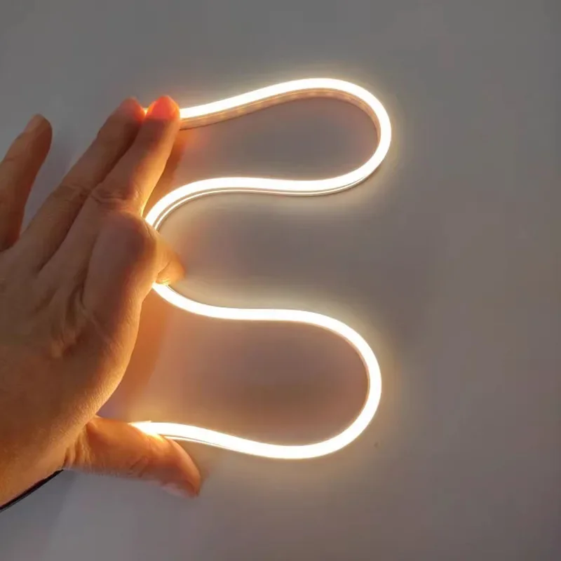 Mini Flexible LED Neon Silicone Strip Waterproof Tape Light 4/6/8mm Silica Gel Channel Diffuser Cabinet Decor Ribbon Lamp