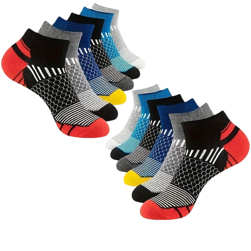 Conjunto de calcetines deportivos de tubo bajo para hombre, medias informales transpirables y a la moda, ropa de primavera y verano, 12 pares