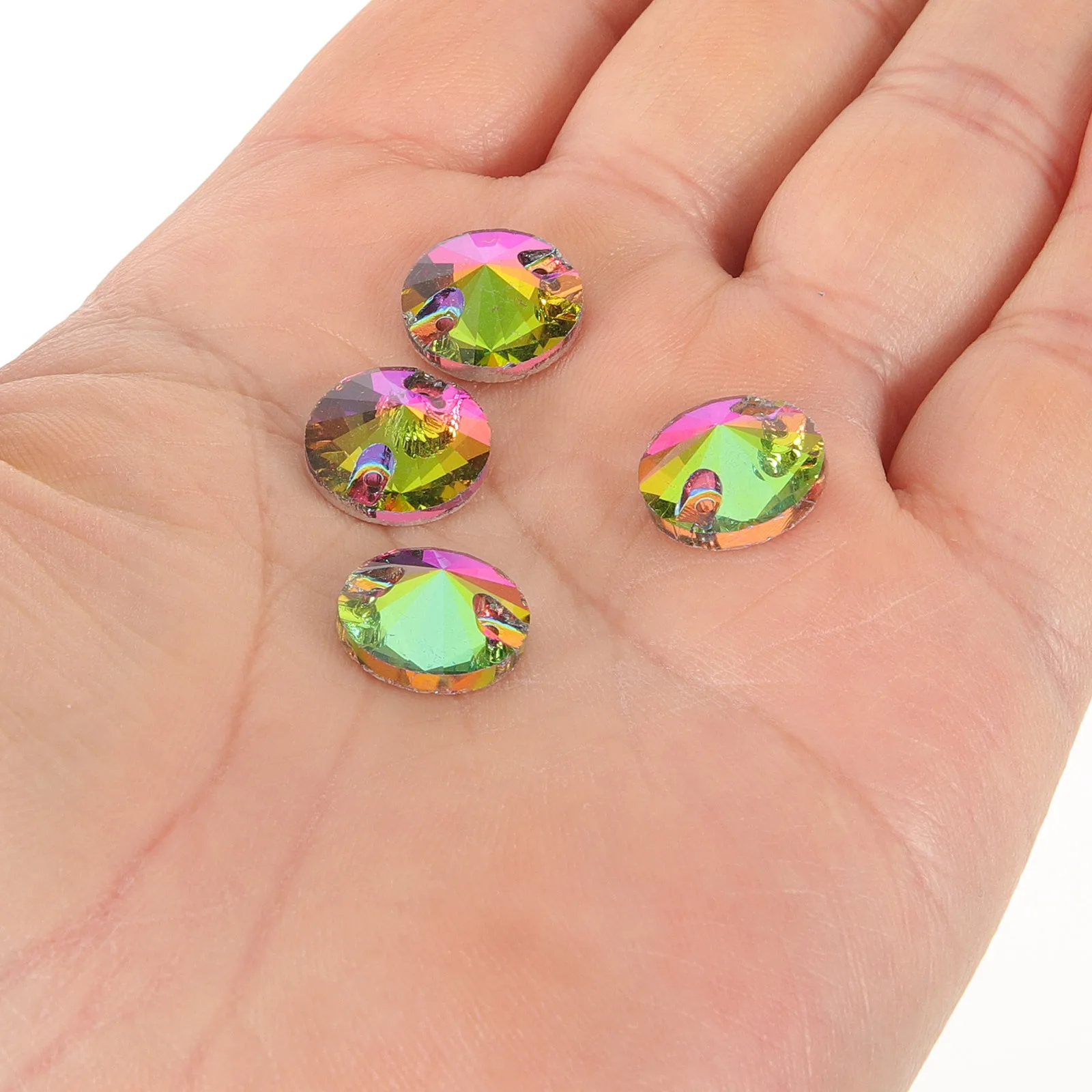 

48Pcs Sew on Glass Rhinestones DIY Sewing Rhinestones Kit for Clothes Dress Accessories Clothing Decoration Glitter Rhinestone