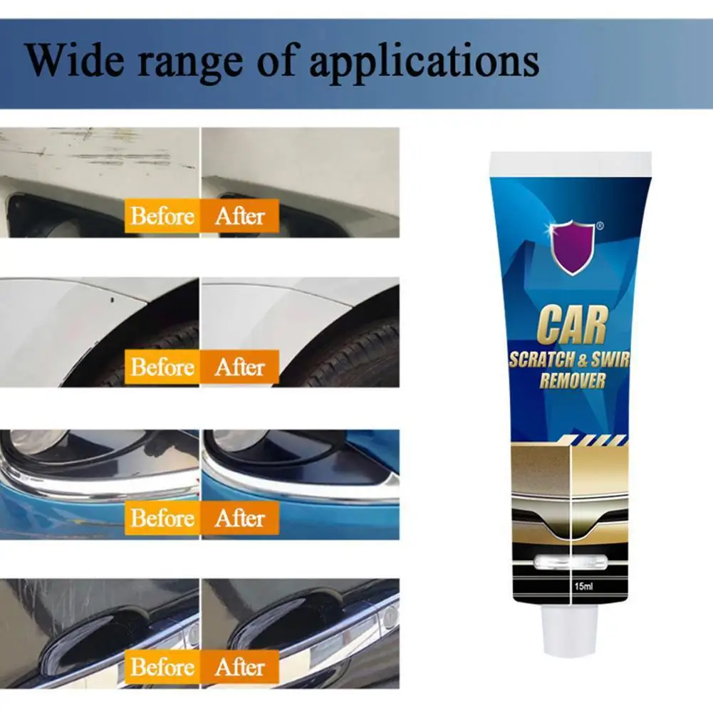  Universal Car Body Paint Repair Cream Scratch Repair Paint Paste Touch Up Coating Polishing Wax Brush Rag Tool Care Access