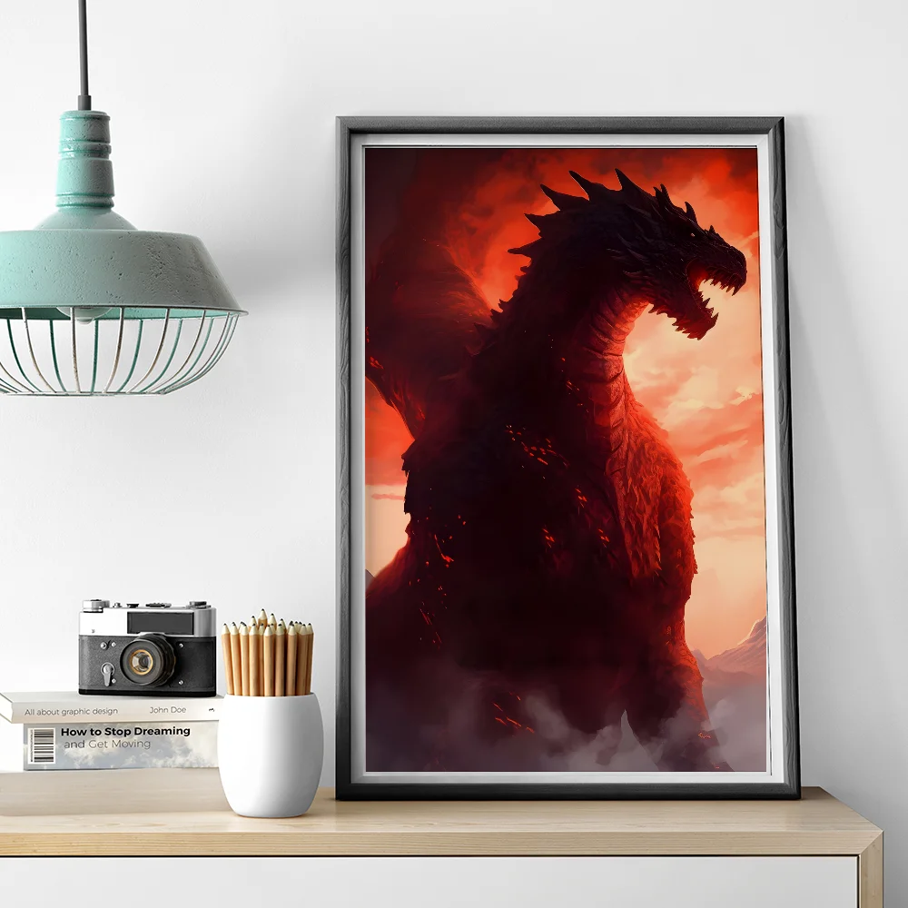 1 قطعة G-Game Of Thrones التنين العثة لا مؤطرة المشارك كرافت نادي بار ورقة Vintage ملصق جدار الفن اللوحة غرفة نوم دراسة ملصقات #6