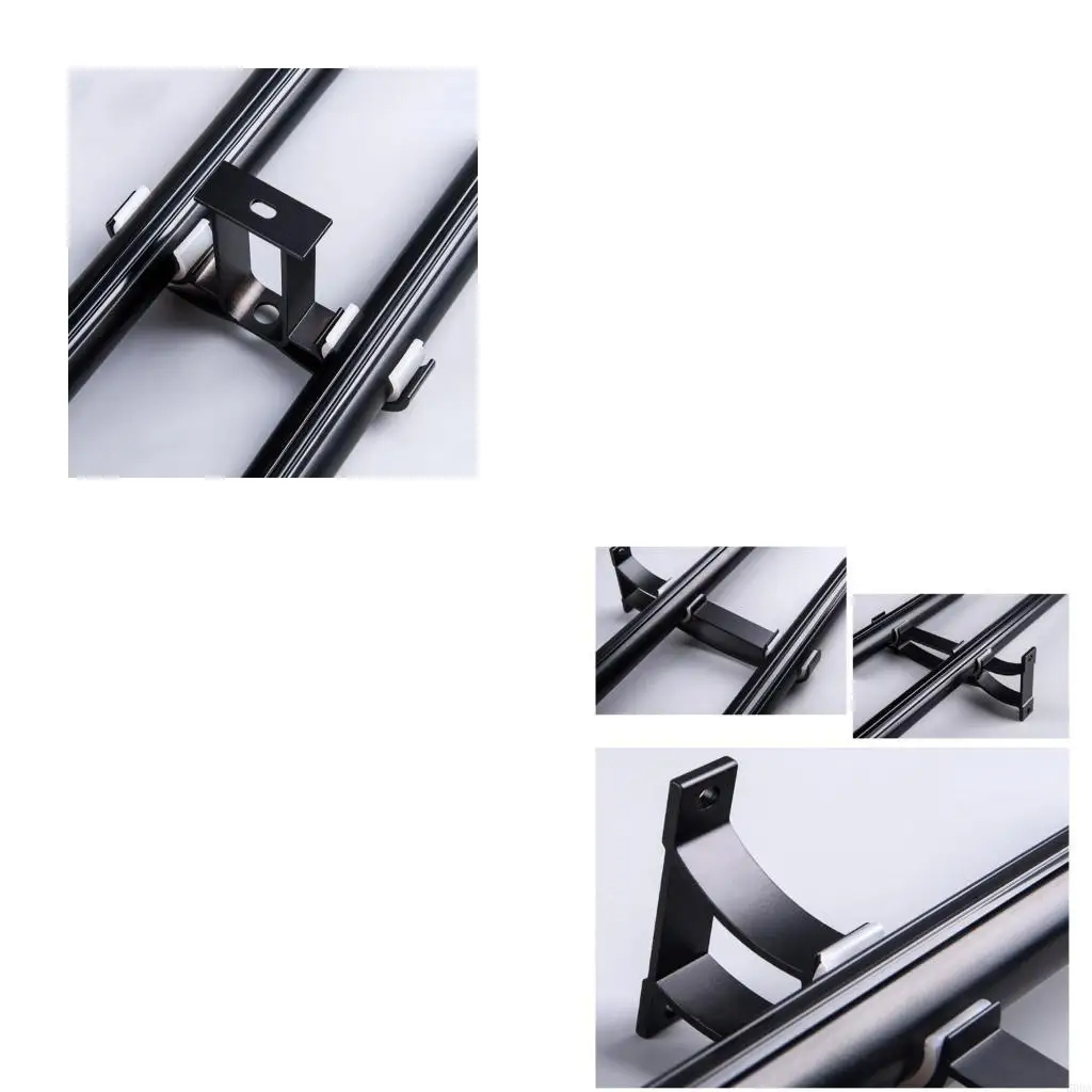 1pc Double Curtain Rod Brackets Window Hardware Holder Home Decor