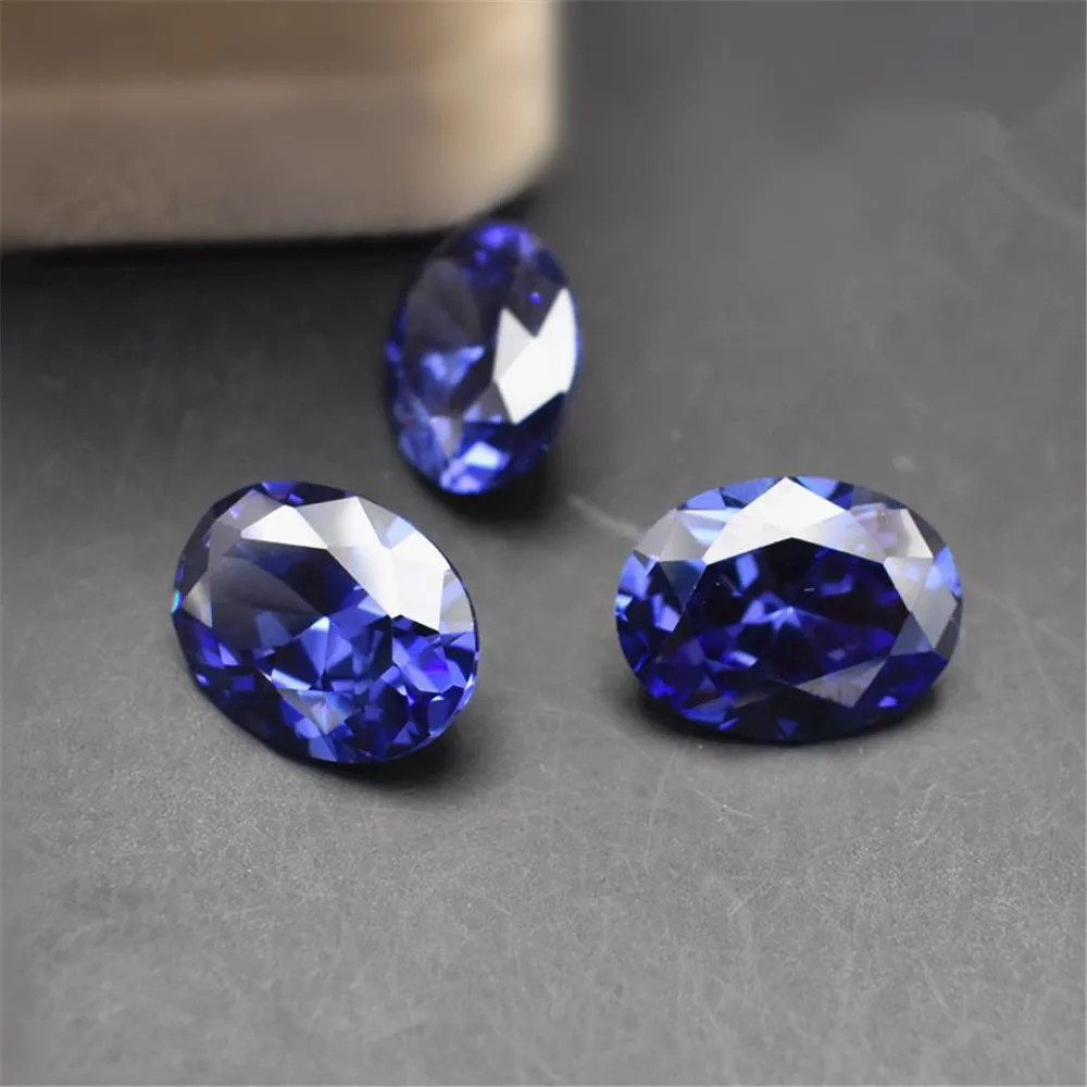 High Quality Tanzanite Oval Faceted Gemstone Egg Shape Blue Tanzanite Gem TZ016