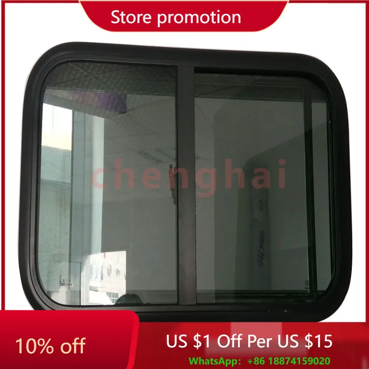 Low price 4mm tempered glass rv sliding side windows for RV  for trailer