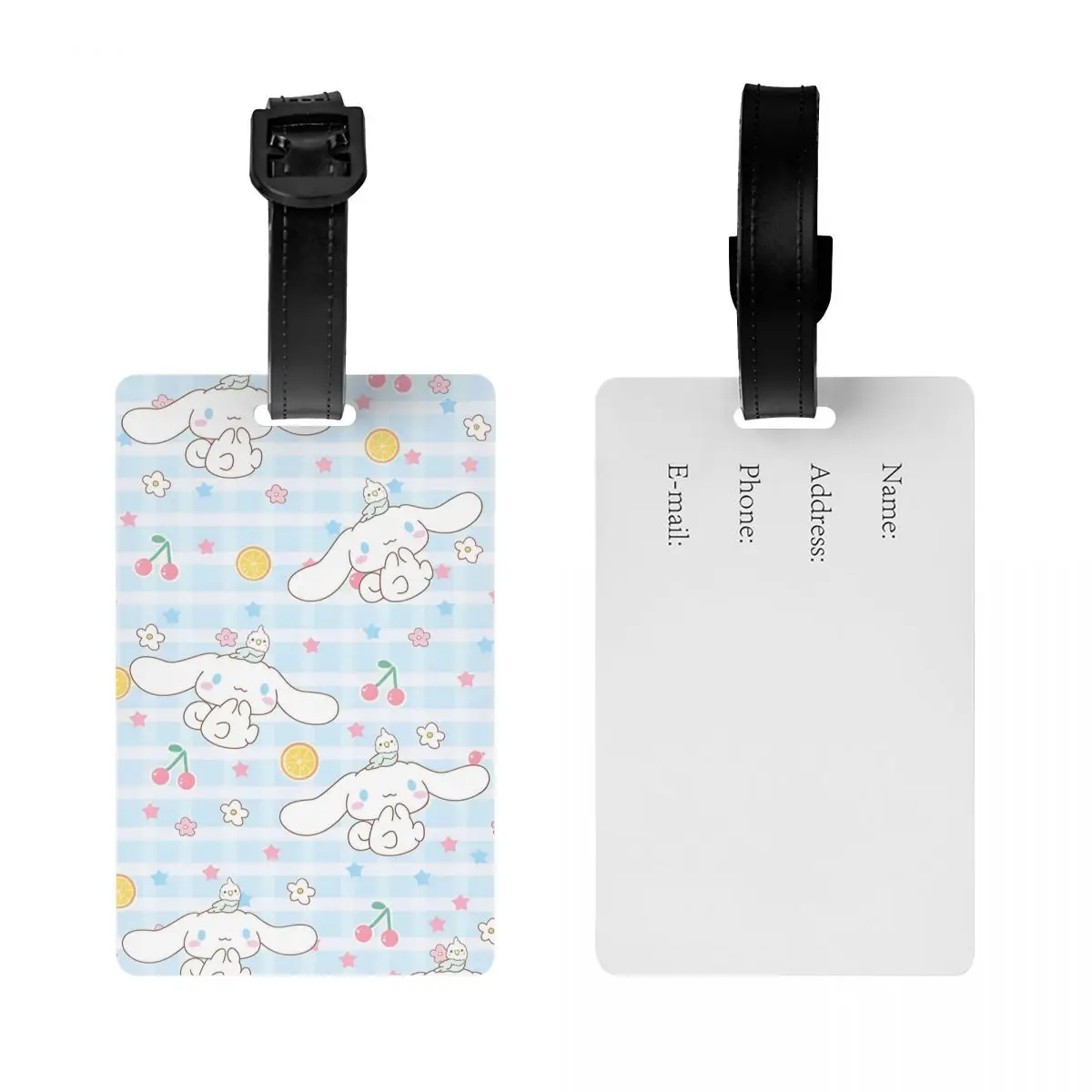 Sanrio Cinnamoroll Cute Cartoon Luggage Tag Travel Accessories Luggage Bag Case Tags Name ID Address Aircraft Luggage Tag Gifts