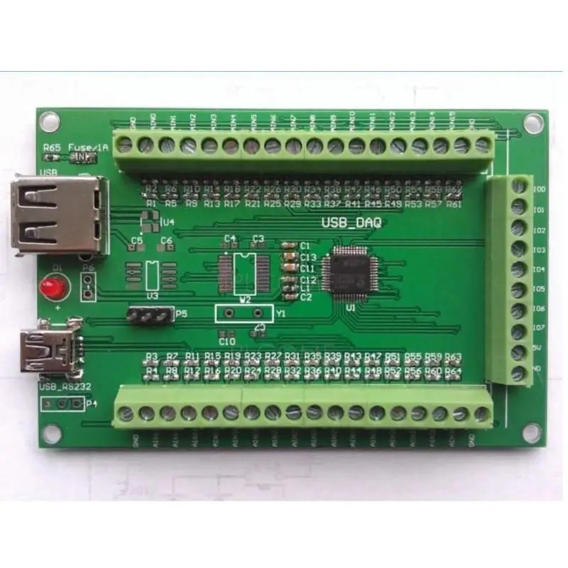 32 قناة مدخل تناظري متعدد الوظائف USB DAQ بطاقة الحصول على البيانات 32AD 0-10V 68Kbps، 8 وحدة DIO مع رموز Labview