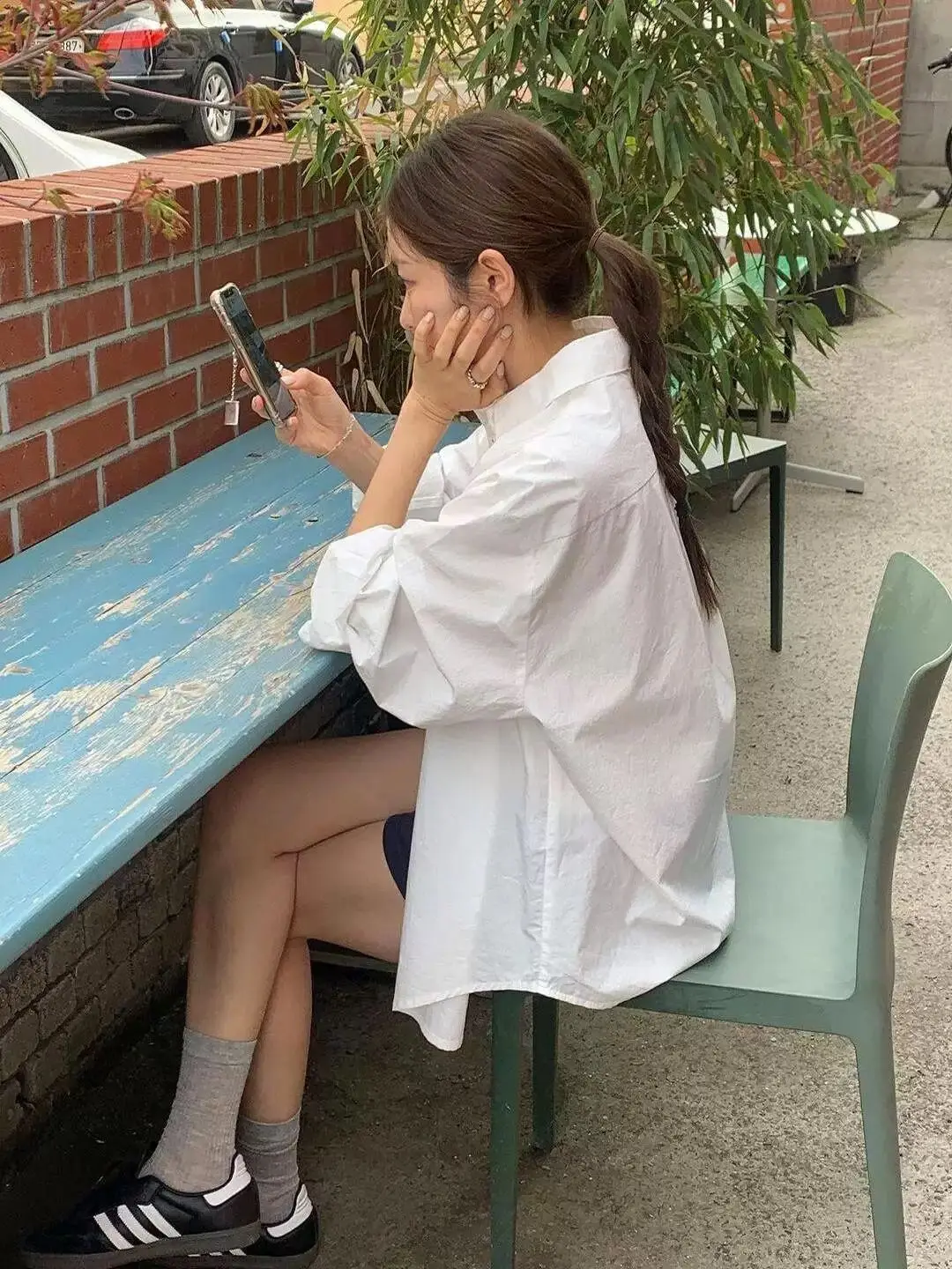 

White Long Sve Women's irt Spring Autumn Loose Fit Casual Sun Protection Outerwear Polyester Fiber Commute Sle