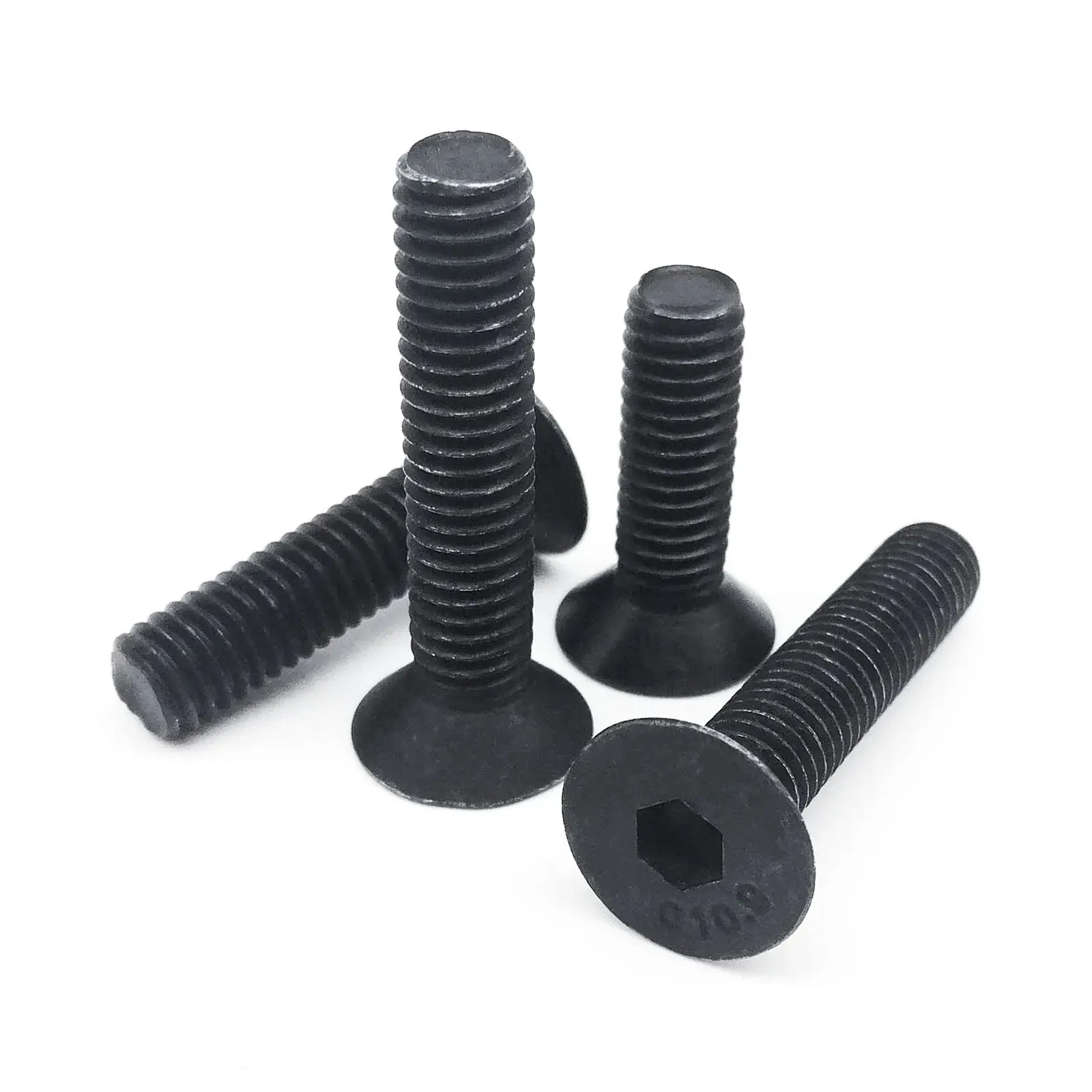 M2 M2.5 M3 M4 M5 M6 M8 Hexagon Hex Socket Head Flat Countersunk Allen Bolt Screw 304 A2 Stainless Steel Black Grade 10.9 Steel