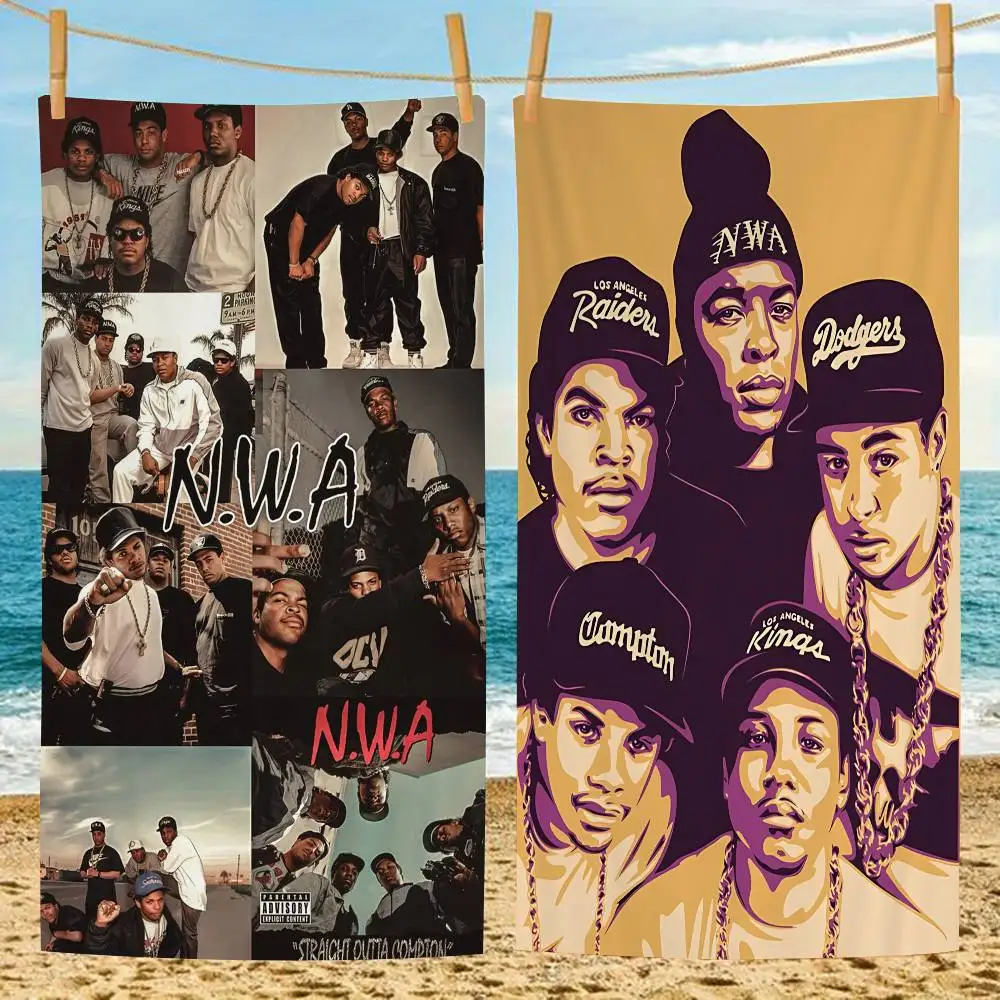 N-NWA Hip Hop Rapper Straight Outta Compton Big Microfiber Beach Towels Quick Dry Towel Sand Beach Towels Pool Towel