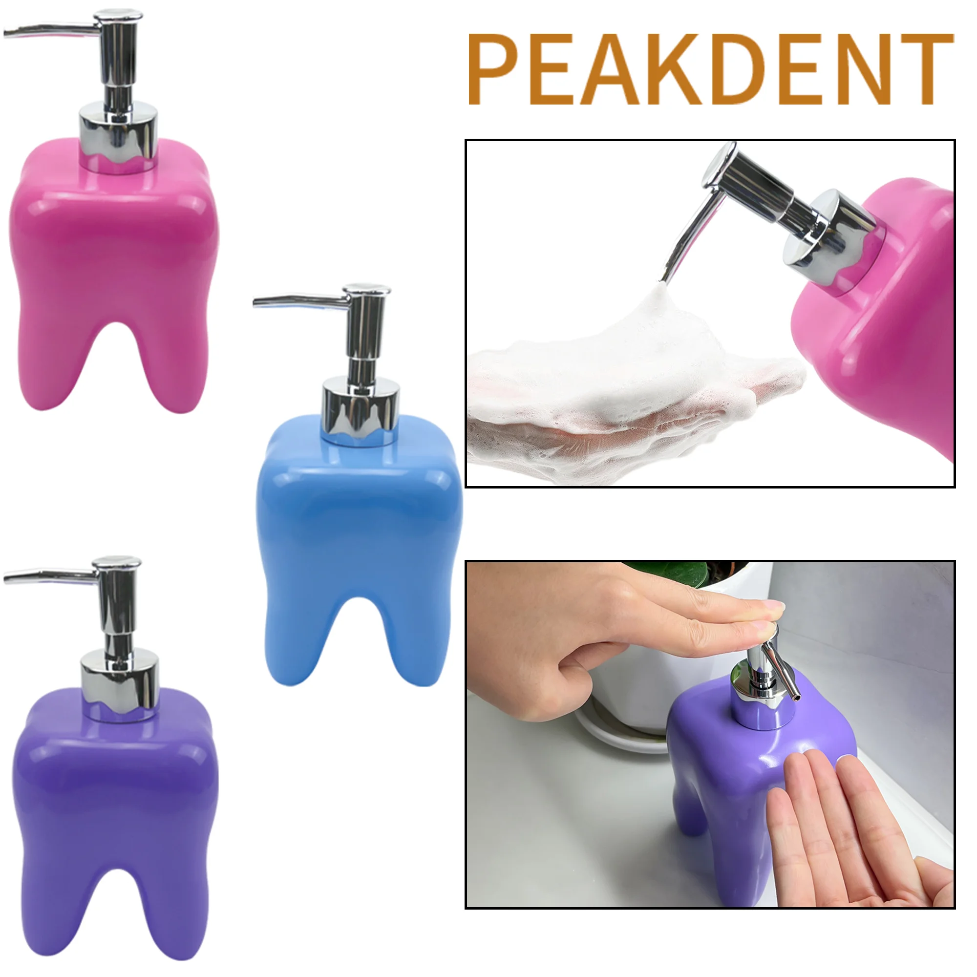 Tooth Shape Design Press Type Bottle Body Wash Dispenser Shampoo Decorations Bottles Dentist Clinic Ornament Accessories