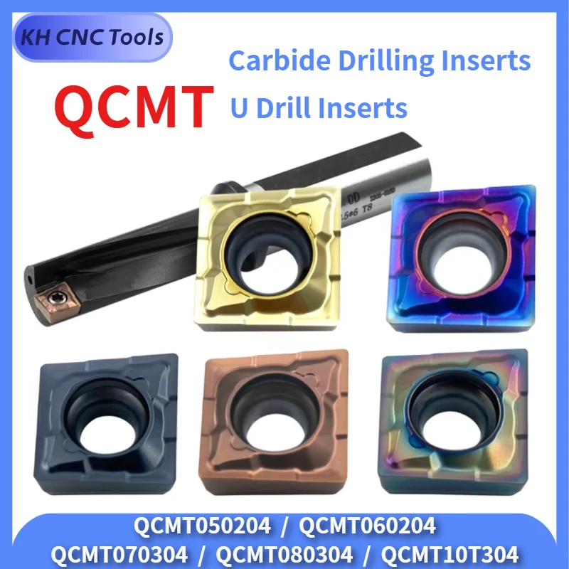 

QCMT050204 060204 070304 080304 10T304 U Drill Inserts Carbide hard alloy Inserts TCAP/SF Quick Violent Drilling Carbide blades