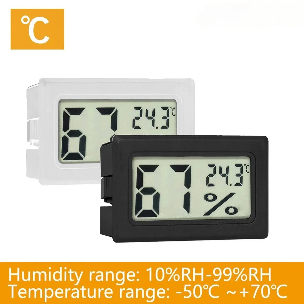 Mini Indoor Digital Hygrometer Thermometer Home LCD Display Temperature Outdoor Hygrometer Display (℉) Display (℃) 1PC