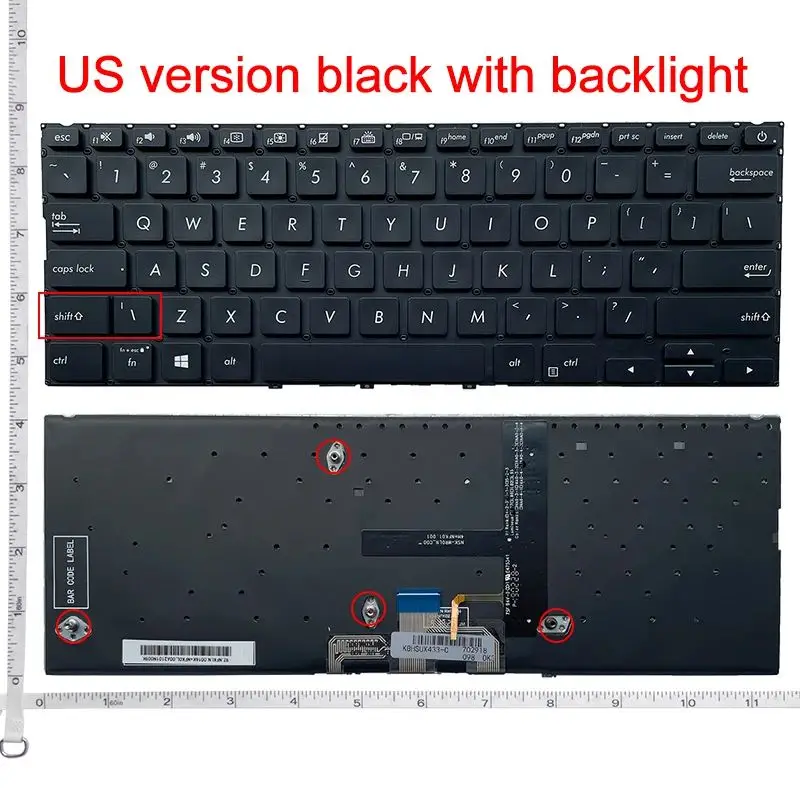 US Backlit Laptop keyboard for ASUS Zenbook 14 UX433FA UX433F UX433FN UX433 UX433FL UX434 U4300F English