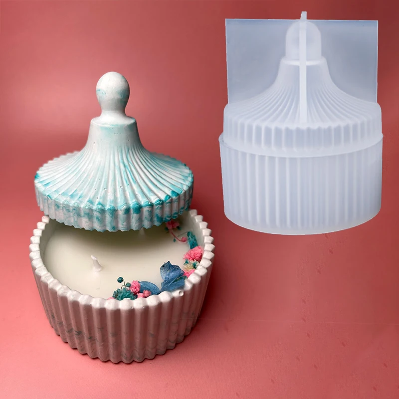 DIY 石膏キャンドルジャーシリコーン型手作り収納ボックスエポキシ樹脂型ホームクラフト装飾ジュエリーコンテナセメント金型