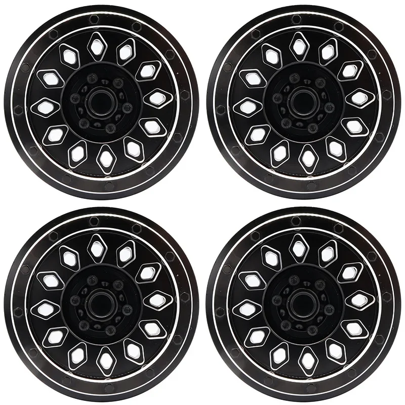 

4pcs RC Car CNC Aluminum Alloy Wheel Hub Rim for AXIAL SCX6 1:6 Scale Remote Control Crawler Car Accessories Parts