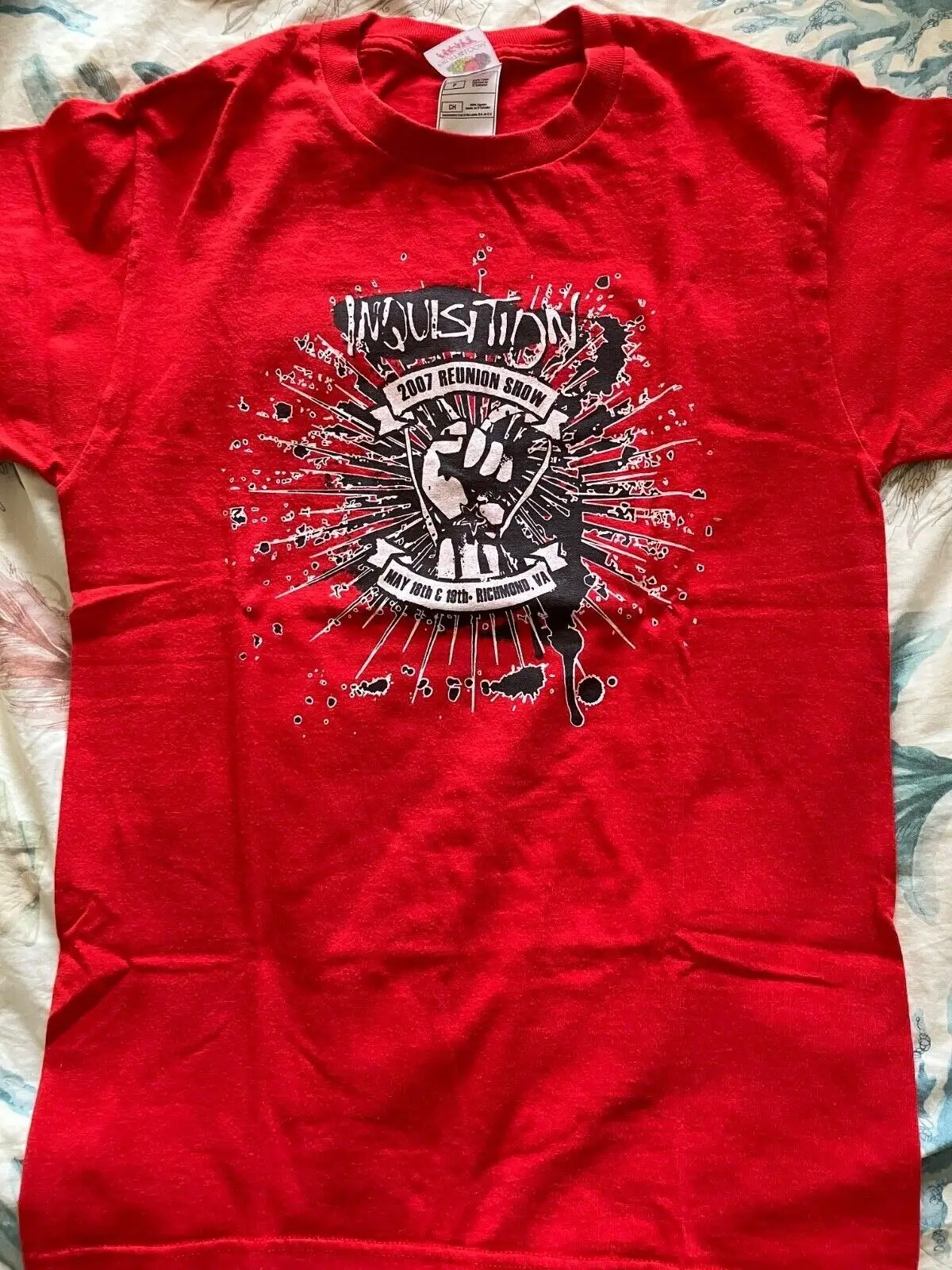 Vintage Inquisition VA hardcore punk 2007 chemise de réunion taille Petite