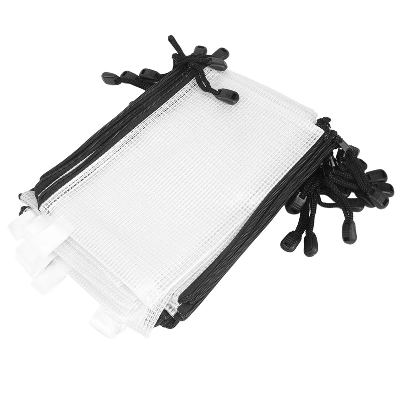 

AM-30Pcs B6 Mesh Zipper Pouch 5.3X7.7Inch,Waterproof Zip Bag For School Office Supplies, Puzzles & Games Organizing Storage