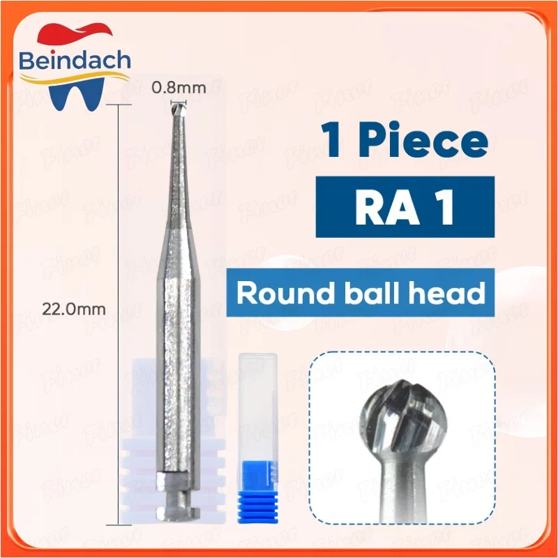 

1pc Dental Carbide Burs Tungsten Steel RA Cutters Dental Strawberries Round Bur Tapered Fissure Head for Low Speed Handpiece