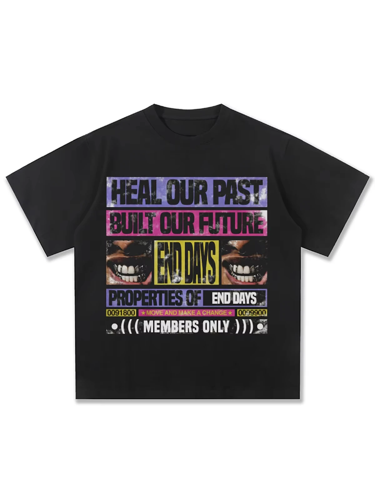 

Retro Street Poster Printed Short Sleeve Fashion Crew Neck Cotton Casual High Quality Men's T-Shirt