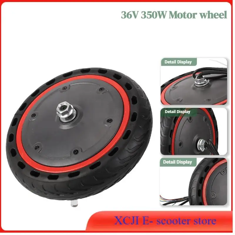 

Двигатель скутера 350 Вт, электрический колесный двигатель для скутера, 36 В, 350 Вт, электрическое колесо с твердой шиной, красный край