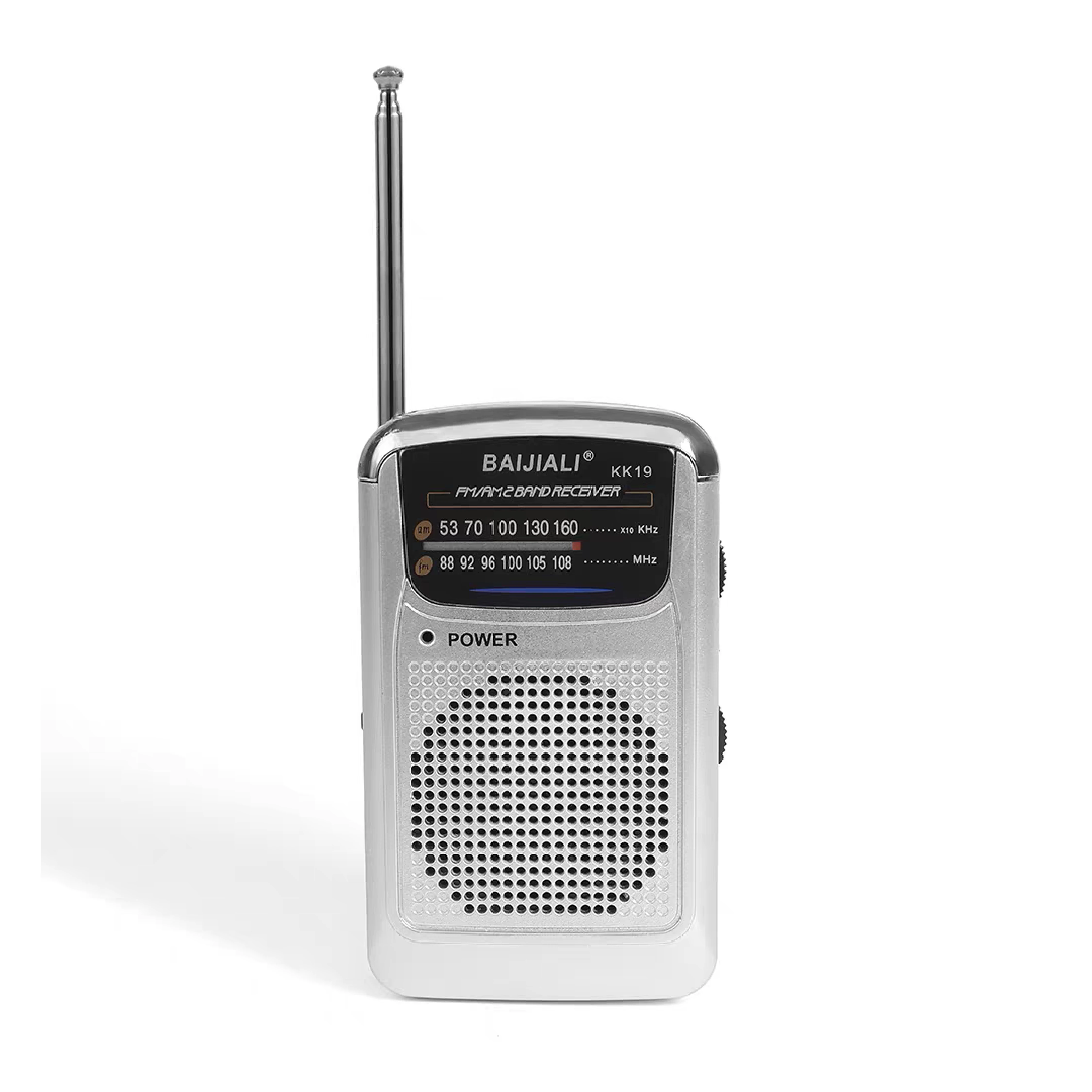 LIFA Radio tradicional FM/AM pequeño con antena telescópico, radio portátil pequeño KK19