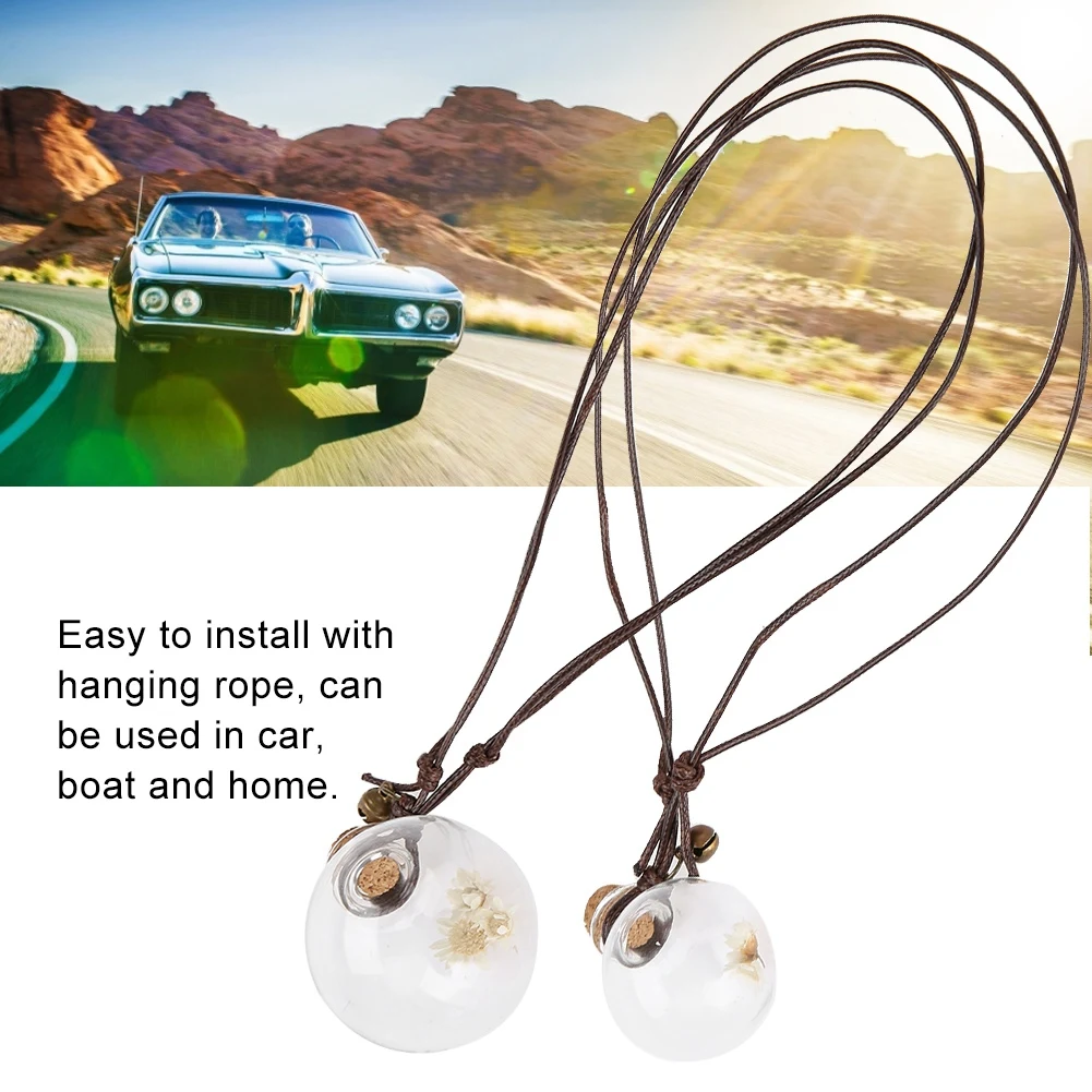 

Подвеска-флакон для автомобиля с цветком, пустой, многоразовый, для ароматерапии, украшение для салона авто, аксессуар