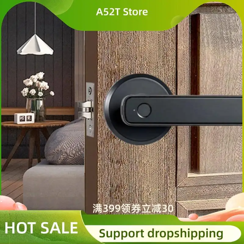 

A52T 2X Smart Fingerprint Door Lock Password Electronic Lock Unlock Entry Door Knobs Lock For Bedroom Home Hotel Apartment