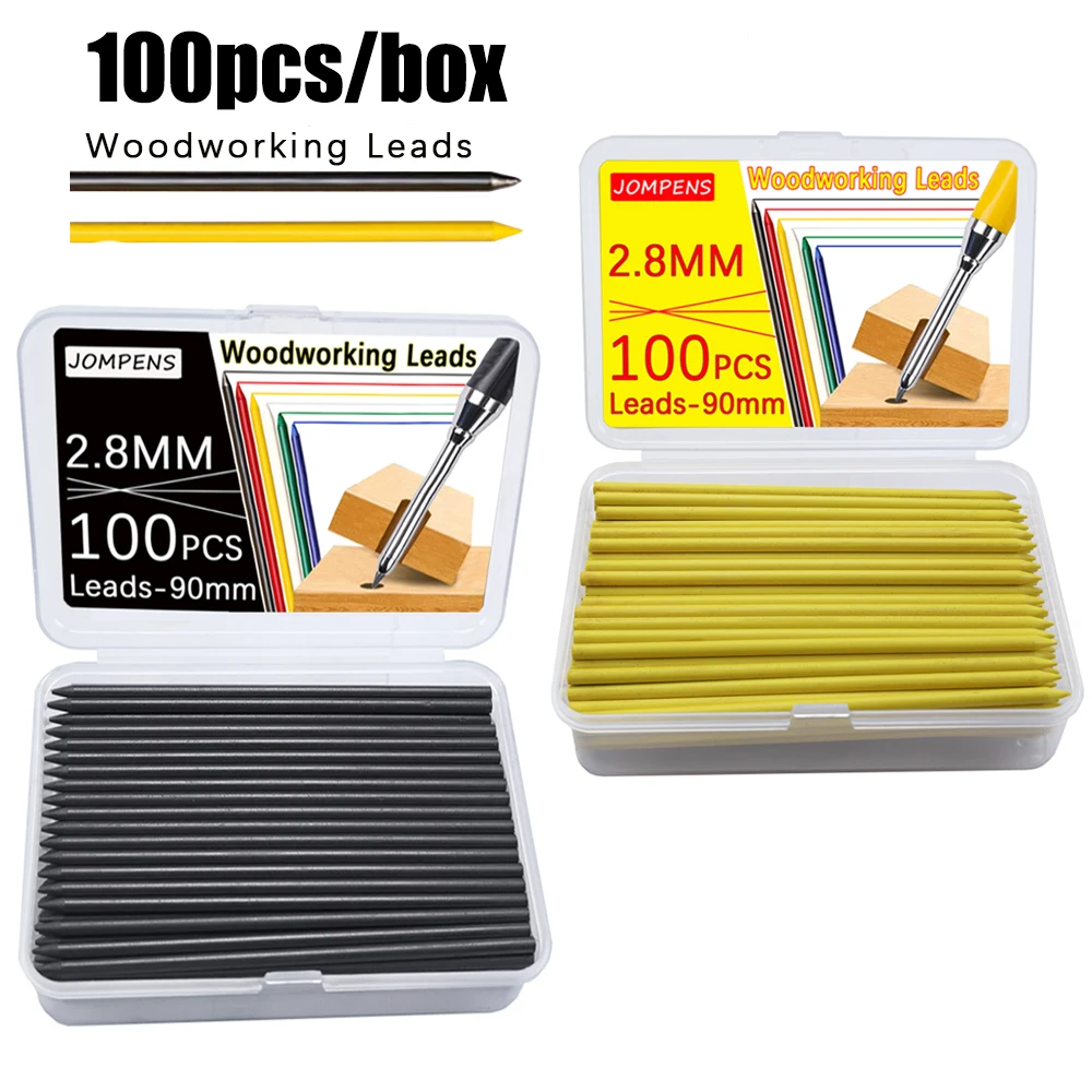 100PCS Carpenter Pencil Leads With A Large Capacity, Deep Hole Marking Architectural Painting Woodworking Automatic Pencil Lead