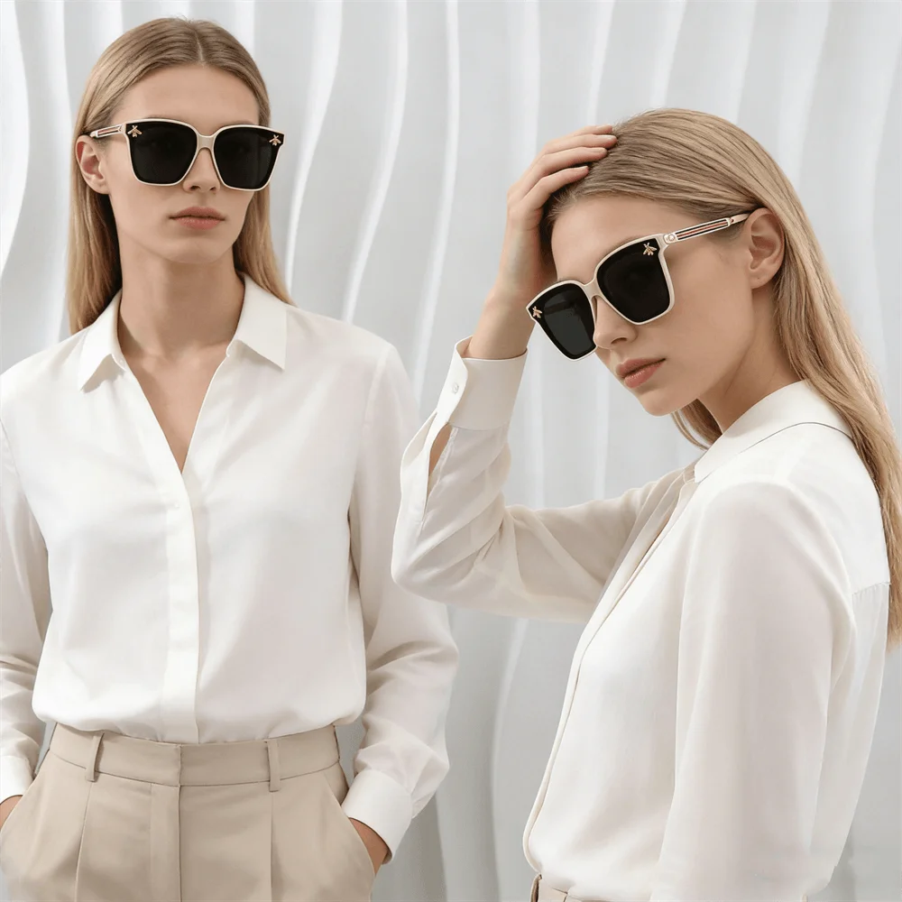 

Bee Retro Glasses Men's Personality High-grade Oversized Sunglasses Summer Women's Driving Sun Glasses Outdoor Sports MJ0650