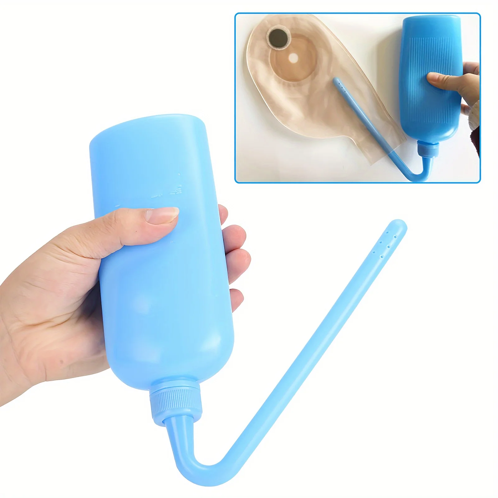 

1pc Professional Medical Supplies Colostomy Bag Cleaning Bottle - Durable Plastic, Easy-to-Use