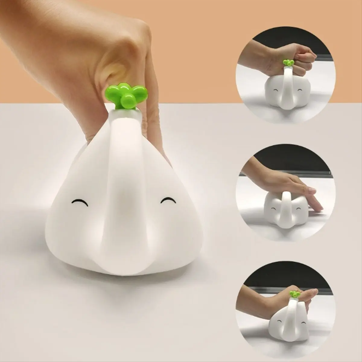 PREMIUM QUALITY LED Cute Elephant Night Light, Cute Elephant Lamp with Timer Silicone Night Light for Room Dimmable Portable Tab
