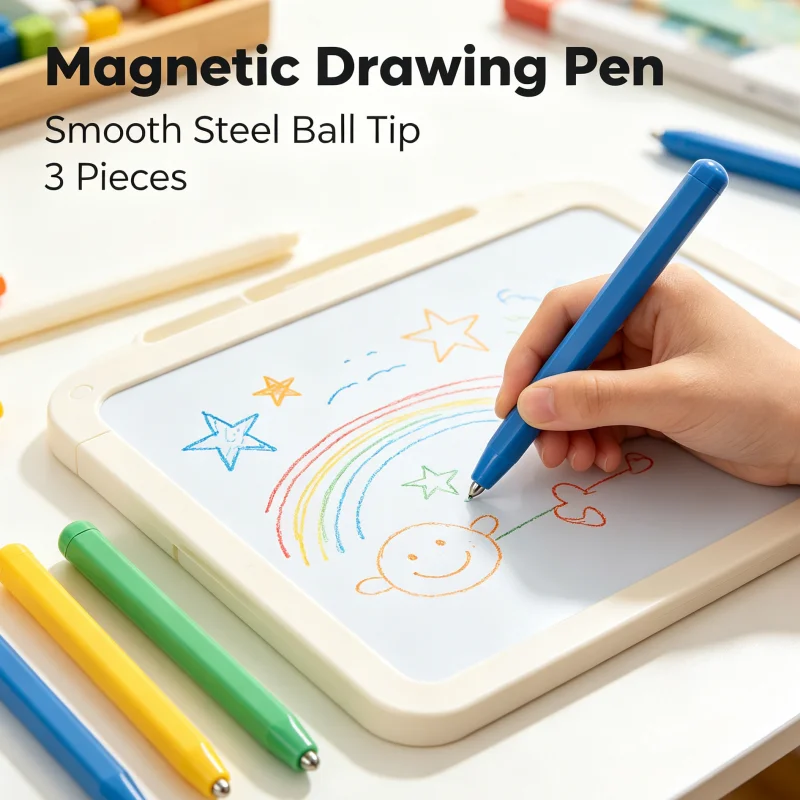 1-3pcs Magnetic Drawing Board Pens Drawing Board Writing Board Pen Magnet Replacement Pens Magnetic Writing Pen For School Home