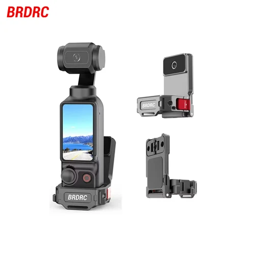 Imagen 1 del producto BRDRC Soporte magnético para DJI OSMO Pocket 3 Soporte de clip Montaje Ciclismo/V-log/Accesorios de cámara de base de escritorio multifuncional
