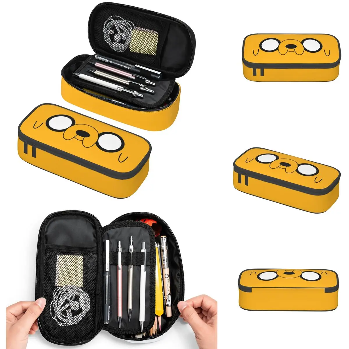 Adventure Time Jake's Eyes Pencil Cases Large Capacity Pen Bags Pen Box Pencil Pouch For Boys Girls Students Stationery School