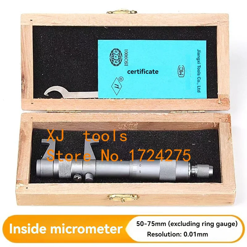 

50-75 мм внутренний микрометр Измерение микрометра с внутренним отверстием Бесплатная доставка