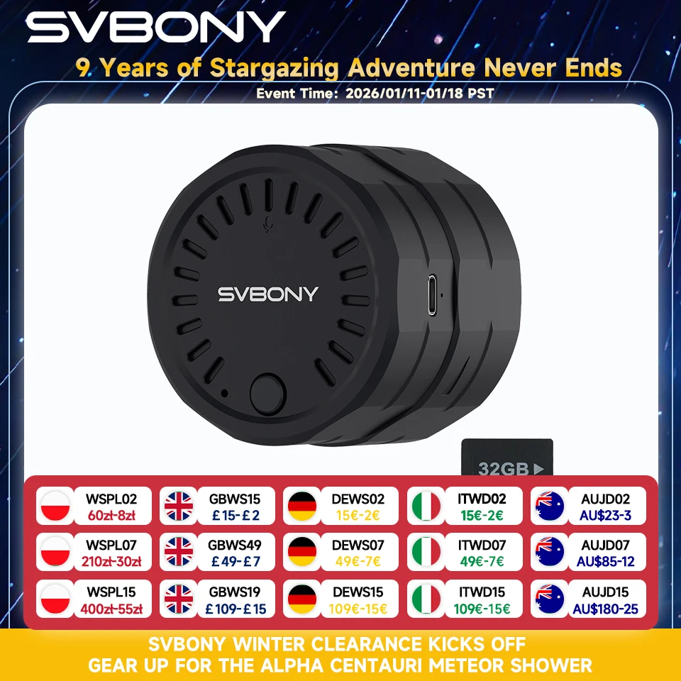 Telecamera WiFi Svbony SC002, telecamera digiscoping compatibile con SV28 SV41 Pro Cannocchiale SV202 Binocolo per birdwatching